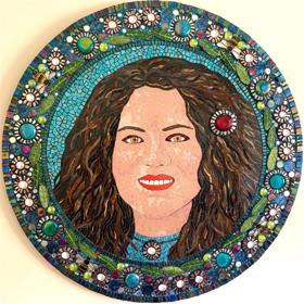Mosaic portrait.